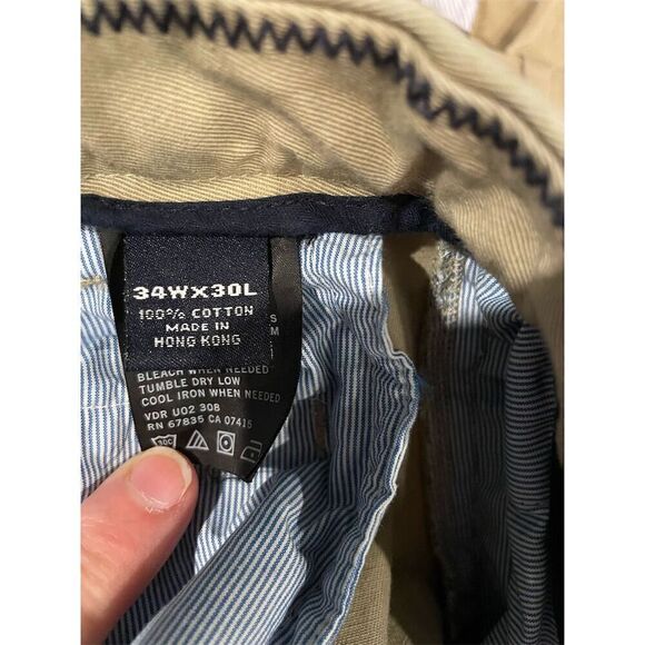 Nautica Men's Pleated Khaki Pants Beige Size 34x30 Cotton - Picture 11 of 12